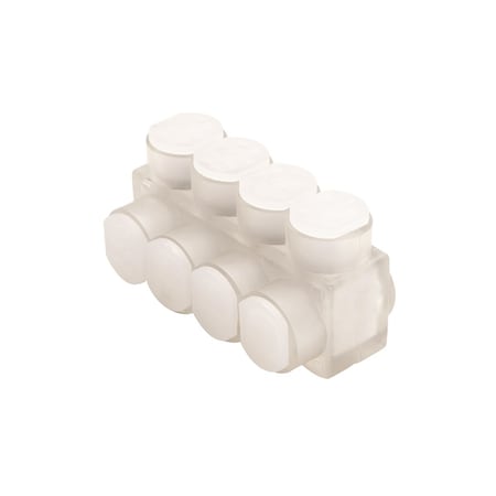 Burndy Aluminum Multiple Tap Connector, Clear Insulated, 6 Port, 1 Sided Entr BIBS3506